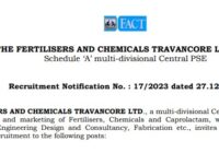 Jobs in The Fertilisers And Chemicals Travancore Ltd (FACT)