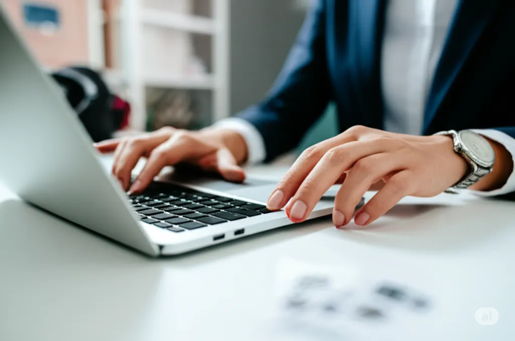 female student working from home and earning through online typing jobs on a laptop