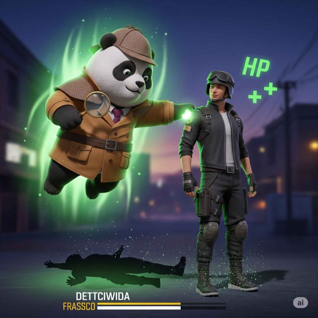Detective Panda pet giving HP after enemy kill Top 5 Free Fire Pets