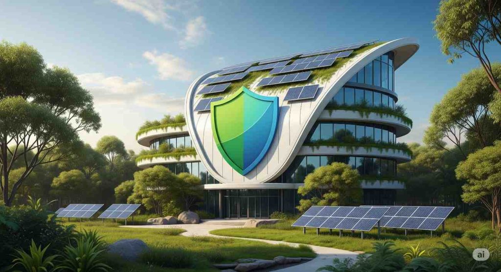 Sustainability and green insurance trend offering eco-friendly policy options and rewards for low-carbon choices.