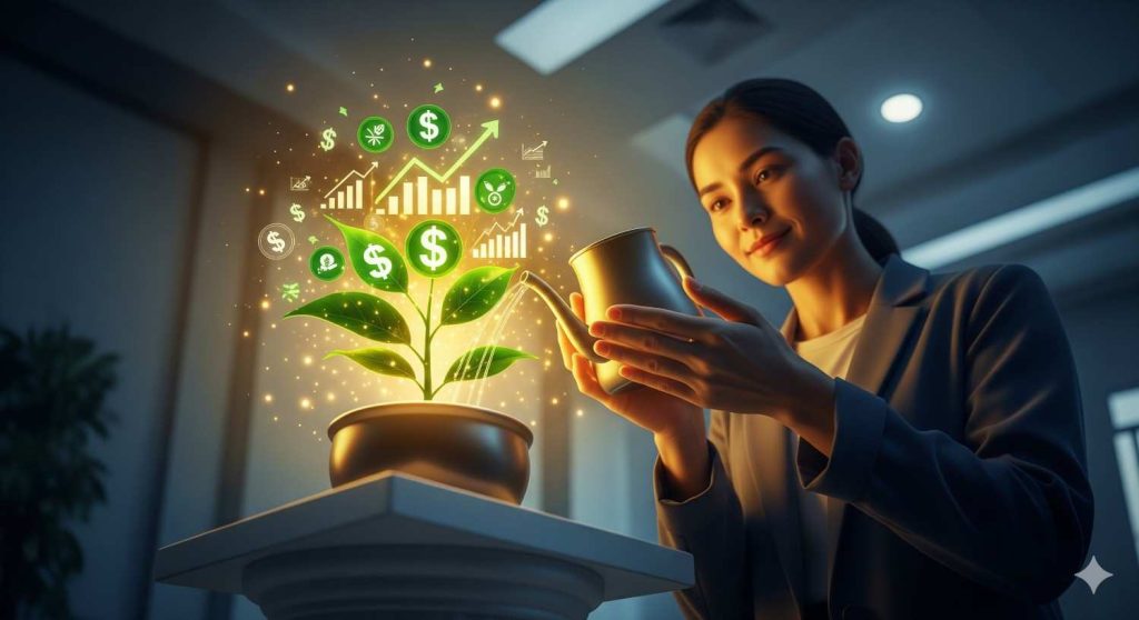Wealth building strategies focusing on smart investments, savings, stock market basics, and long-term financial growth for financial freedom